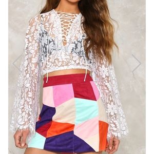Nasty gal cropped blouse